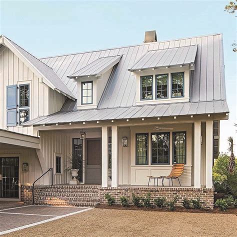 ranch houses with metal roofing|modern farmhouse with metal roof.